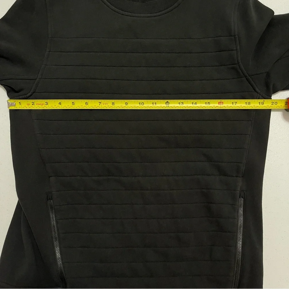 Lululemon Be True Crew Neck Black Fleece Sweatshirt Top 8